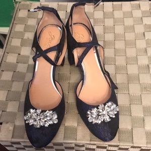 Badgley Mischka blue shoes
